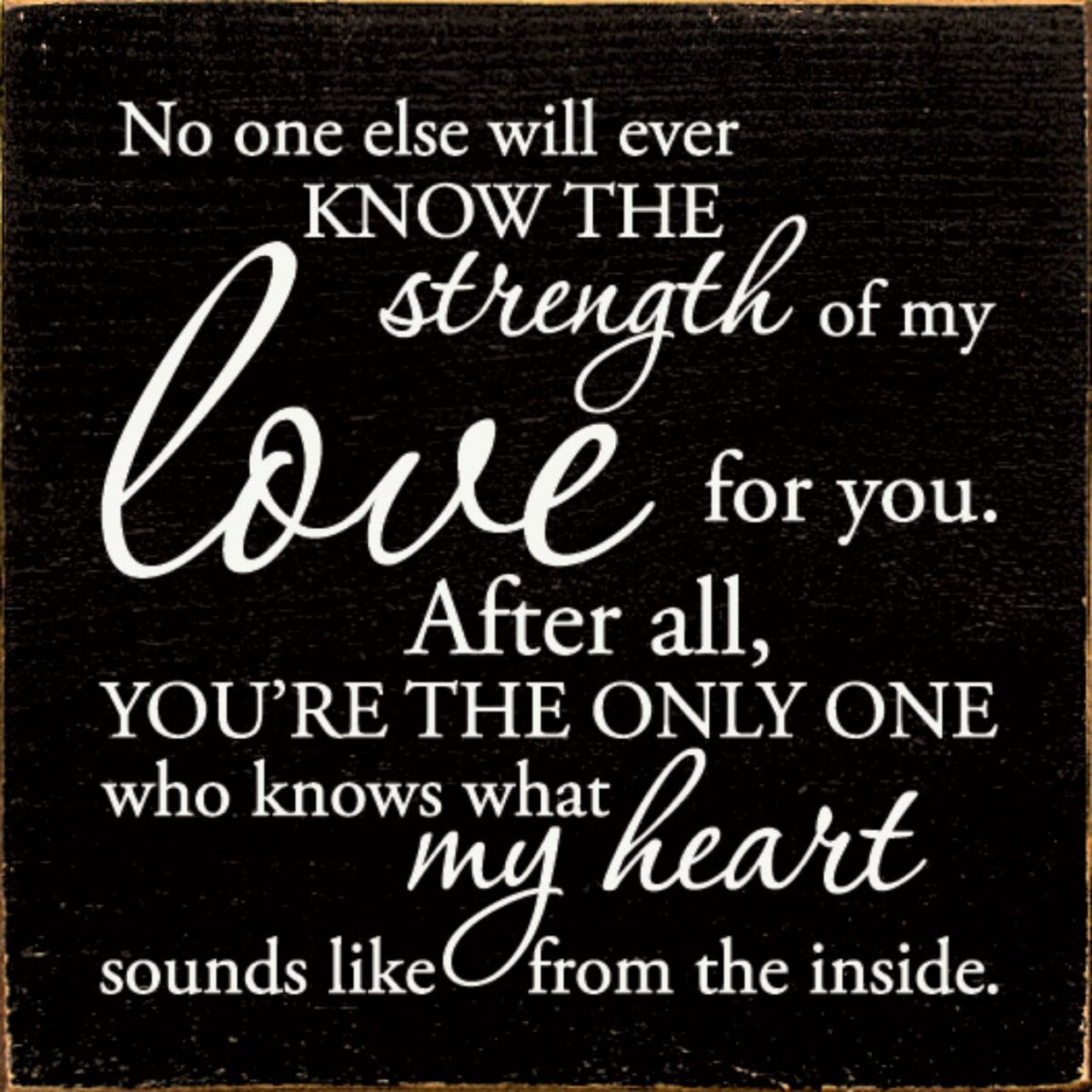 Handcrafted Knotty Pine Love Quote Wood Sign 7x7 Wall or Shelf Decor